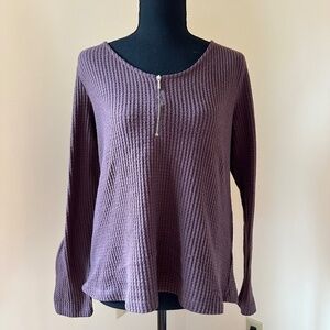 *BOBEAU* Brown Long Sleeve Shirt Size Medium